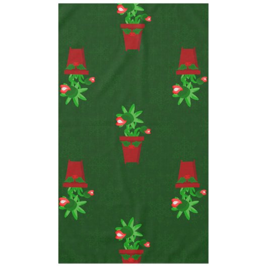 Gothic Christmas Venus Flytrap Spookmas Tafelkleed (Voorkant)