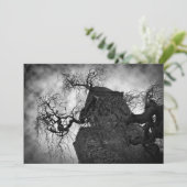 Gothic Church Halloween Party Kaart (Staand voorkant)