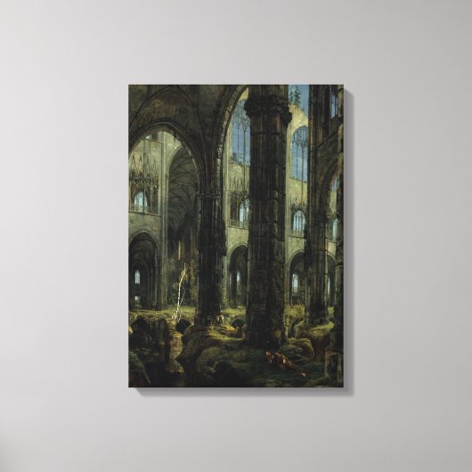 Gothic Church Ruins (door Carl Blechen) Canvas Afdruk (Voorkant)