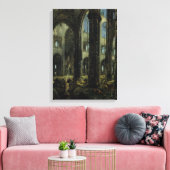 Gothic Church Ruins (door Carl Blechen) Canvas Afdruk (Insitu (Woonkamer))