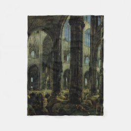 Gothic Church Ruins (door Carl Blechen) Fleece Deken