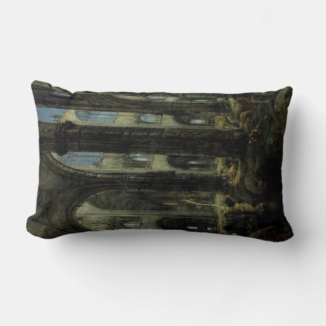 Gothic Church Ruins (door Carl Blechen) Kussen (Voorkant)