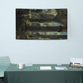 Gothic Church Ruins (door Carl Blechen) Spandoek (Beurs)