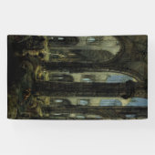 Gothic Church Ruins (door Carl Blechen) Spandoek (Horizontaal)