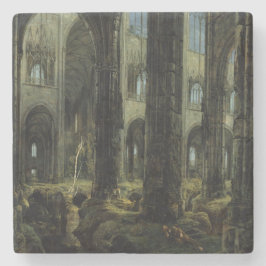 Gothic Church Ruins (door Carl Blechen) Stenen Onderzetter