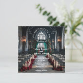 Gothic Church Wedding Kaart (Staand voorkant)