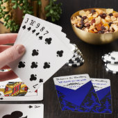 Gothic Cobalt, Black, White Damask-speelkaarten Pokerkaarten (Insitu)