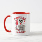 Gothic Coffee is mijn Valentijn skelet dat Drink Mok (Links)