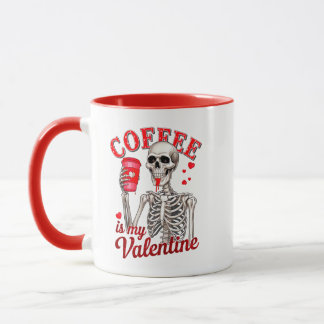 Gothic Coffee Is My Valentijnsskelet Drinken  Mok