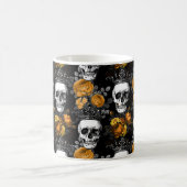 Gothic Coffee Mok Skulls in Crowns Oranje Black (Center)