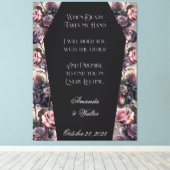 Gothic Coffin Roos Wedding Sign Canvas Afdruk (Insitu (Houten vloer))
