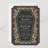 Gothic Coffin Rozen vrijgezellenfeest Kaart (Voorkant)