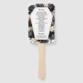 Gothic Coffin Zwart Rozen Bruiloft Handwaaier (Achterkant)