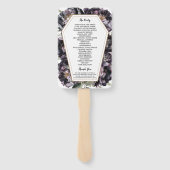 Gothic Coffin Zwarte Pioen Bruiloft Hand Fan Handwaaier (Achterkant)