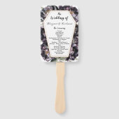 Gothic Coffin Zwarte Pioen Bruiloft Hand Fan Handwaaier (Voorkant)
