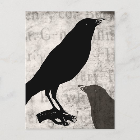 Gothic Collage Gepersonaliseerd vogelbeker Briefkaart (Voorkant)