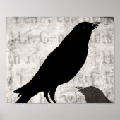  Gothic Collage Gepersonaliseerd vogelbeker Poster (Voorkant)