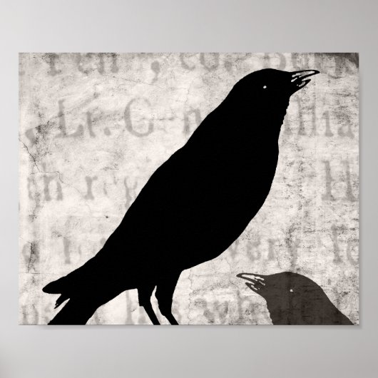  Gothic Collage Gepersonaliseerd vogelbeker Poster (Voorkant)