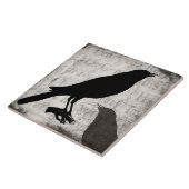  Gothic Collage Gepersonaliseerd vogelbeker Tegeltje (Zijkant)