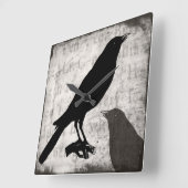  Gothic Collage Gepersonaliseerd vogelbeker Vierkante Klok (Hoek)