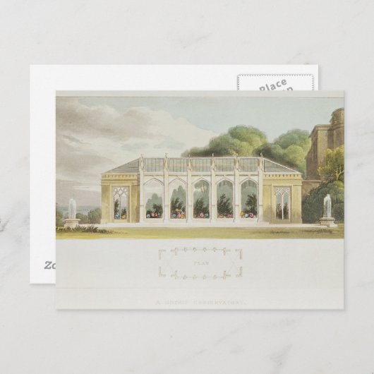 Gothic Conservatory, 1832 Briefkaart (Voorkant / Achterkant)