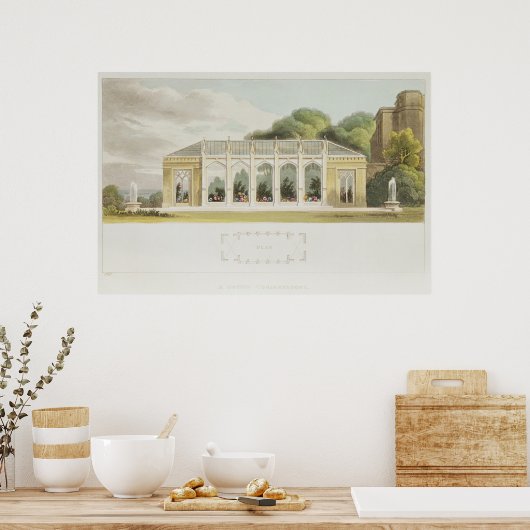 Gothic Conservatory, 1832 Poster (Keuken)