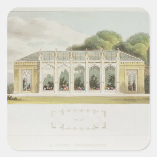 Gothic Conservatory, 1832 Vierkante Sticker