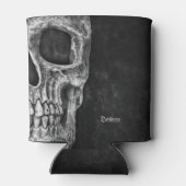 Gothic Cool Half Skull Head Black en White Grunge Blikjeskoeler (Achterkant)