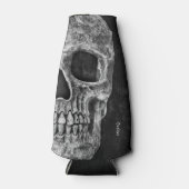 Gothic Cool Half Skull Head Black en White Grunge Flesjeskoeler (Voorkant)