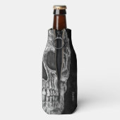 Gothic Cool Half Skull Head Black en White Grunge Flesjeskoeler (Fles Achterkant)