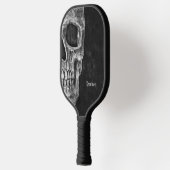 Gothic Cool Half Skull Head Black en White Grunge Pickleball Paddle (Links)