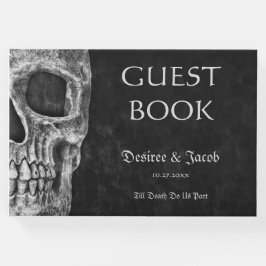 Gothic Cool Halve Schedel Zwart en Wit Grunge Gastenboek