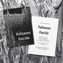 Gothic Cornfield Halloween Hayride Party Kaart