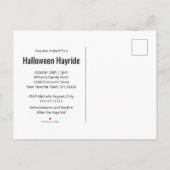 Gothic Cornfield Halloween Hayride Party Uitnodiging Briefkaart (Achterkant)