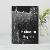 Gothic Cornfield Hayride Halloween Party Kaart (Staand voorkant)