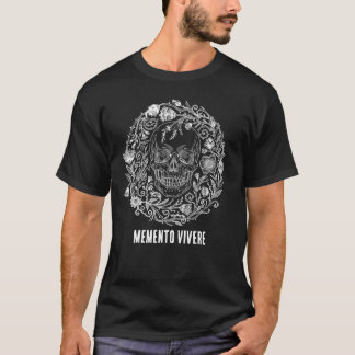 Gothic Cottagecore Schedel & Wilde Bloem Illustrat T-shirt