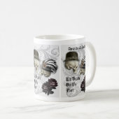 Gothic Couple in Love Skulls Custom Coffee Mok (Voorkant rechts)