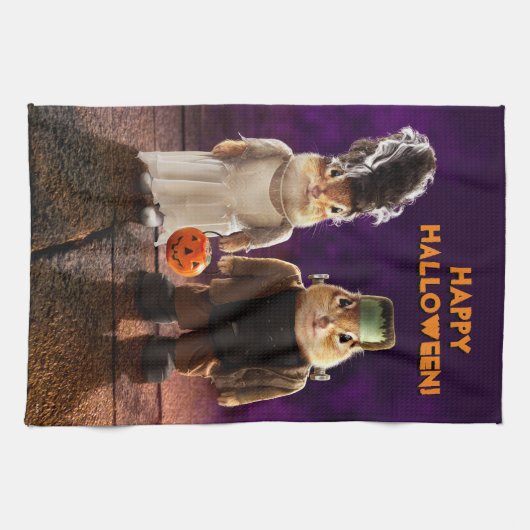 Gothic Couple Theedoek (Horizontaal)