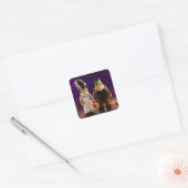 Gothic Couple Vierkante Sticker (Envelop)