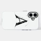 Gothic Cracked Initial A Phone Case - Dark Minimal (Achterkant (horizontaal))