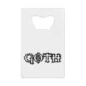 Gothic Creditkaart Flessenopener (Voorkant)