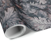 Gothic Creepy Cozy Herfst Nachtnajaar Leaves Cadeaupapier (Rol Hoek)