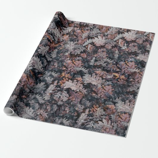 Gothic Creepy Cozy Herfst Nachtnajaar Leaves Cadeaupapier (Uitgerold)
