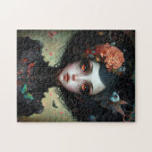 Gothic Creepy Cute Girl Gothic Legpuzzel (Horizontaal)
