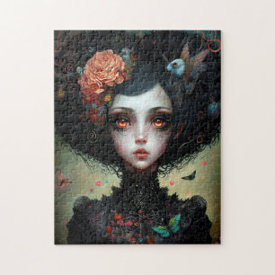 Gothic Creepy Cute Girl Gothic Legpuzzel