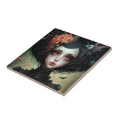 Gothic Creepy Cute Girl Gothic Tegeltje (Zijkant)