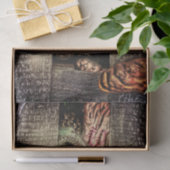 Gothic Creepy Green Skull Head Tissuepapier (Geschenk)