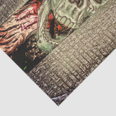 Gothic Creepy Green Skull Head Tissuepapier (Detail)