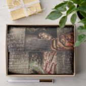 Gothic Creepy Green Skull Head Tissuepapier (Geschenk)