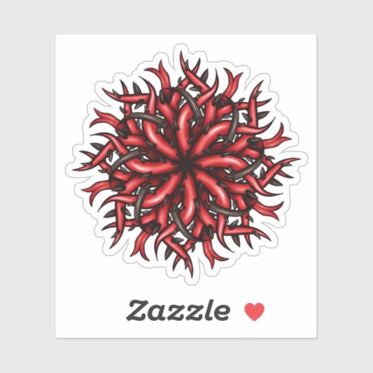 Gothic Creepy Horror Demon Tentakels Dark Art Sticker (Vel)